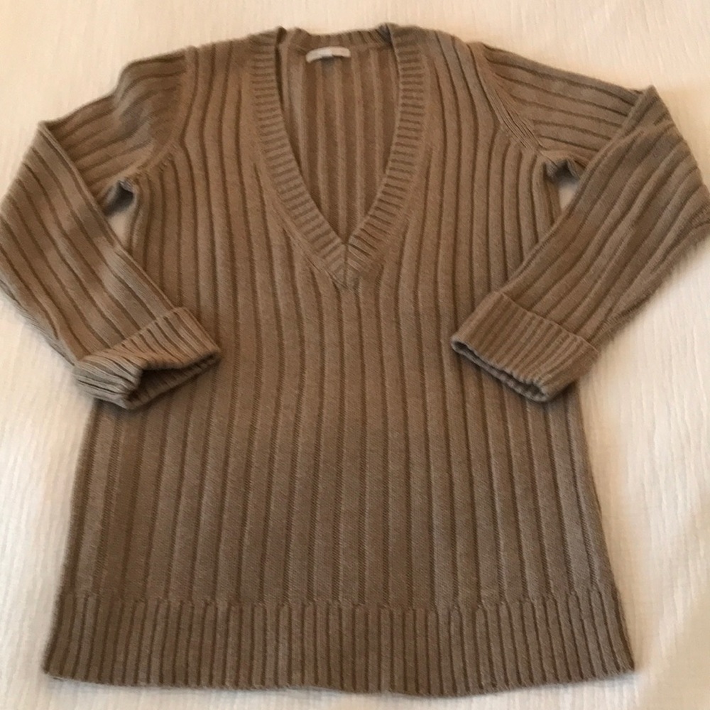 Gap Angora Blend Deep V Neck Long Sleeve Sweater
